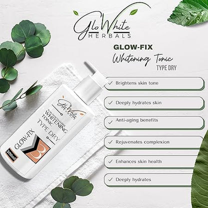 GloWhite Herbals Glow-Fix Skin Whitening Tonic(Toner) with Niacinamide | 300ml