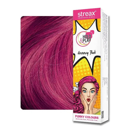 Streax Professional Hold and Play Funky Colours - Groovry Pink