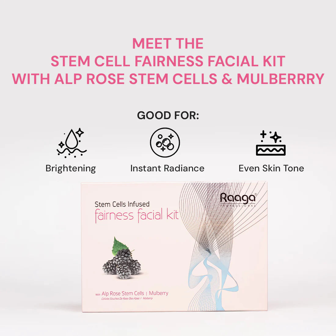 Raaga Professional Stem Cells Infused Fairness 6 Step Facial Kit (61 gm)