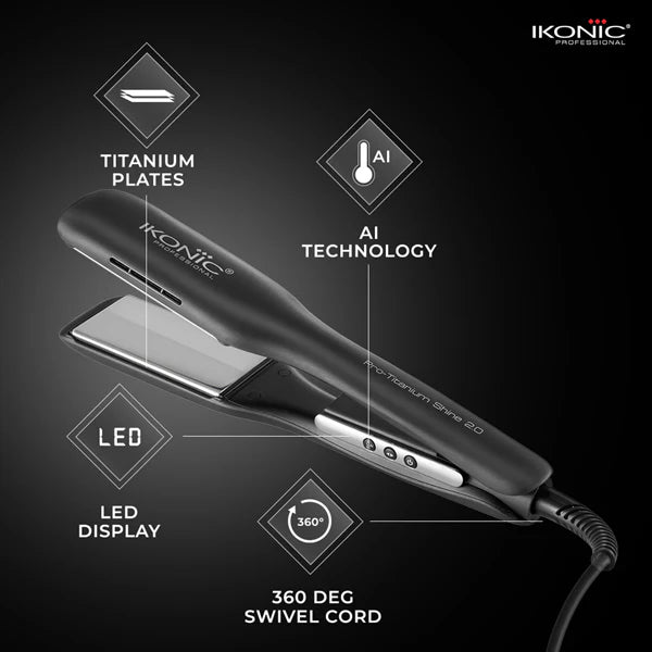 Ikonic Hair Straightener Pro Titanium Shine 2.0