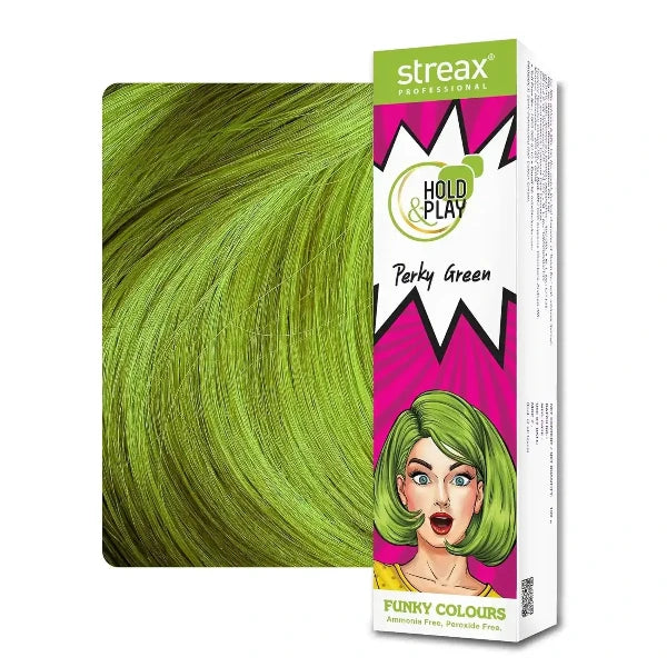 Streax Professional Hold & Play Funky Colour - Perky Green