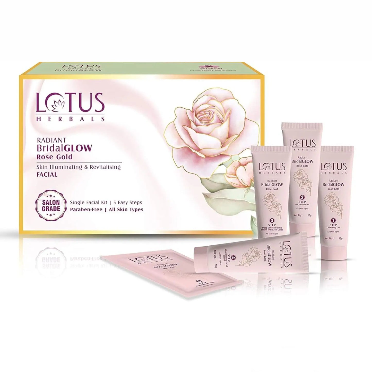 Lotus Herbals Radiant Bridal GLOW Rose Gold Skin Illuminating Facial Kit