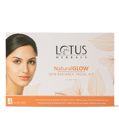 Lotus Herbals Natural Glow Skin Radiance 4 in 1 Facial Kit - 200g