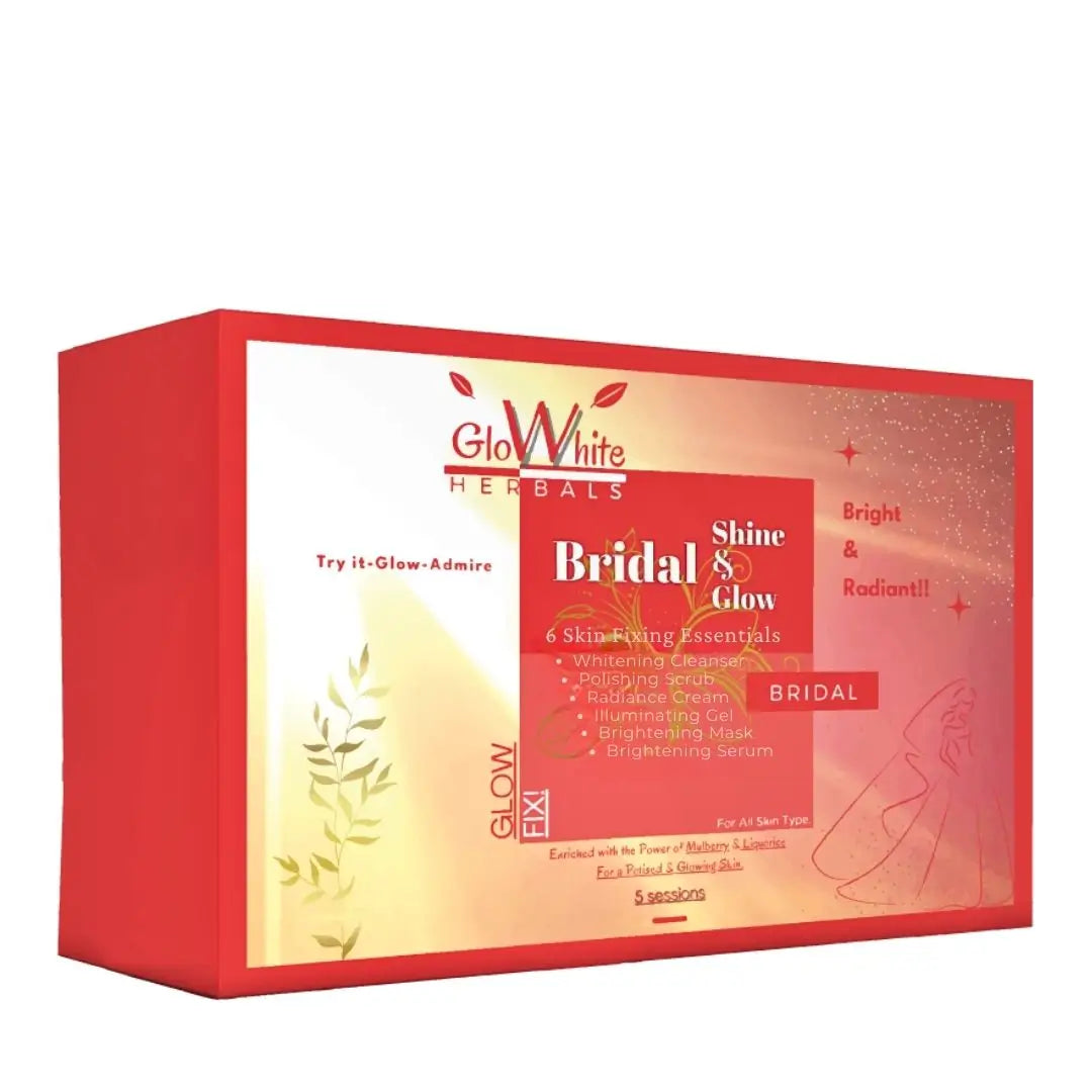 GloWhite Herbals Bridal Facial Kit for Radiant & Glowing Skin | 6-Step Premium Facial