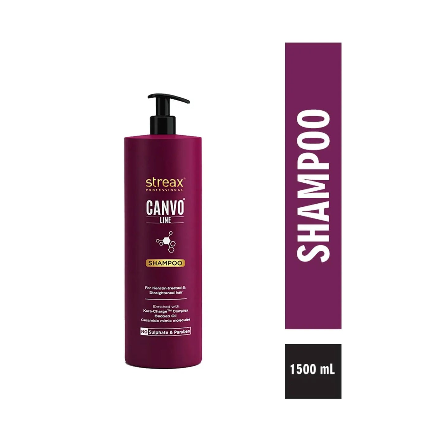 Streax Professional Canvoline Straightening Post Care Shampoo