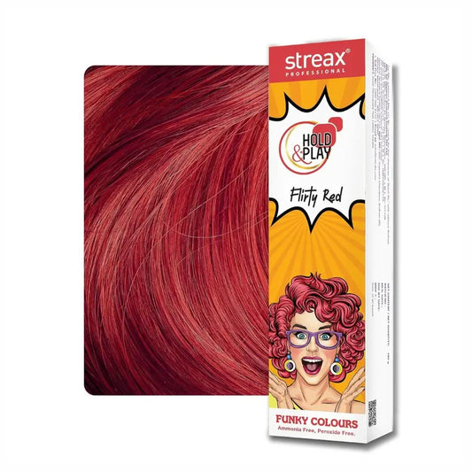 Streax Professional Hold & Play Funky Colours - Flirty Red