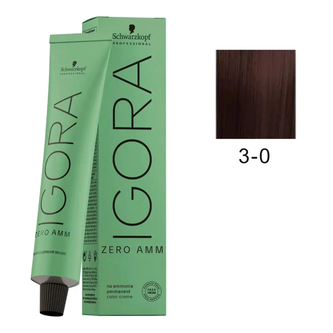 Schwarzkopf Professional Igora Zero AMM 3-0 Dark Brown Natural 60ml