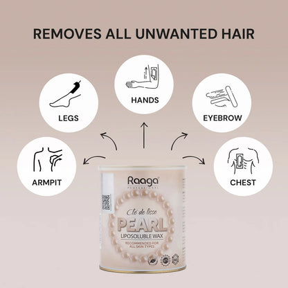 Raaga Professional Pearl Liposoluble Body Wax (800ml)