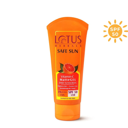 Lotus Herbals Safe Sun Vitamin C Matte Gel Daily Sunscreen | SPF 50 PA+++