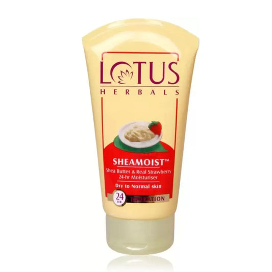 LOTUS HERBALS Sheamoist Shea Butter & Real Strawberry 24hr Moisturizer  (120 g)