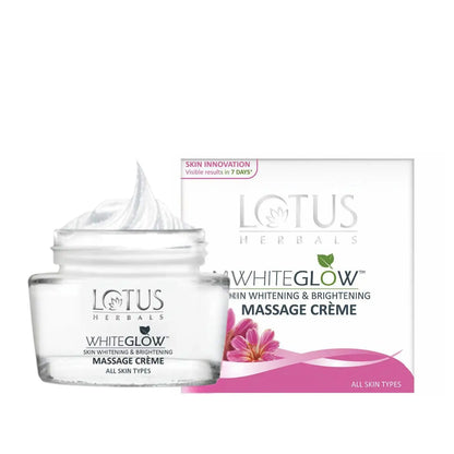 Lotus Herbals Whiteglow Skin Whitening & Brightening Massage Creme, 60g